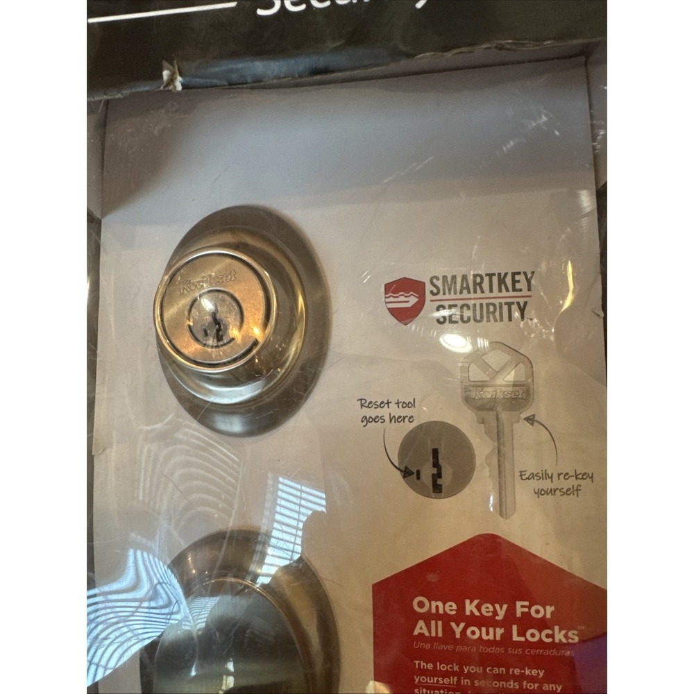 Kwikset Dakota Satin Nickel Exterior‎ Handleset with Deadbolt